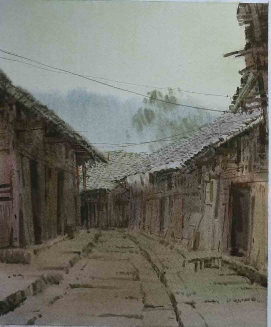 古镇风景-7 - 王建彬水彩作品 - 相册 - 1964wangjian