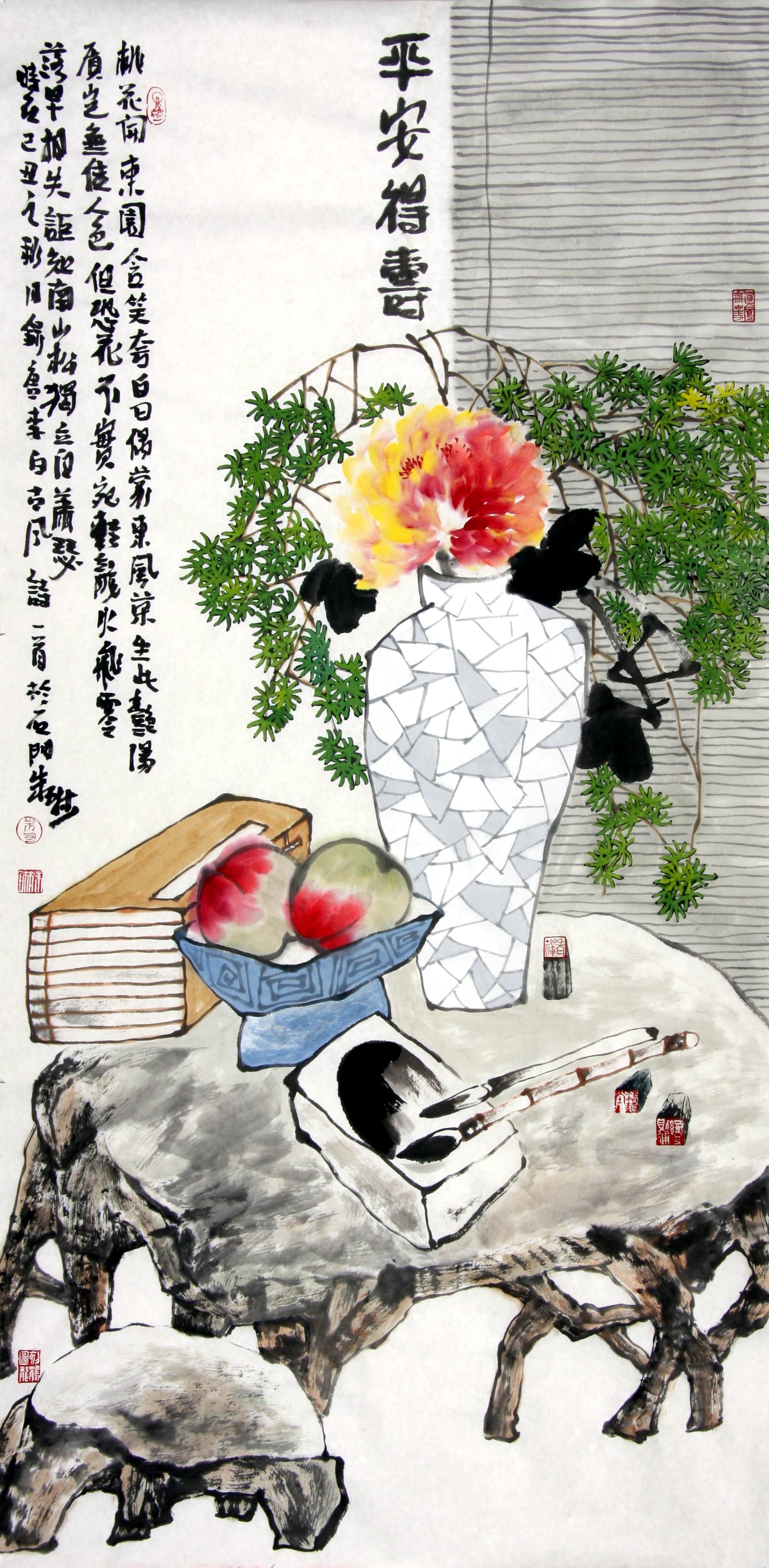 画家朱琳作品【青花】