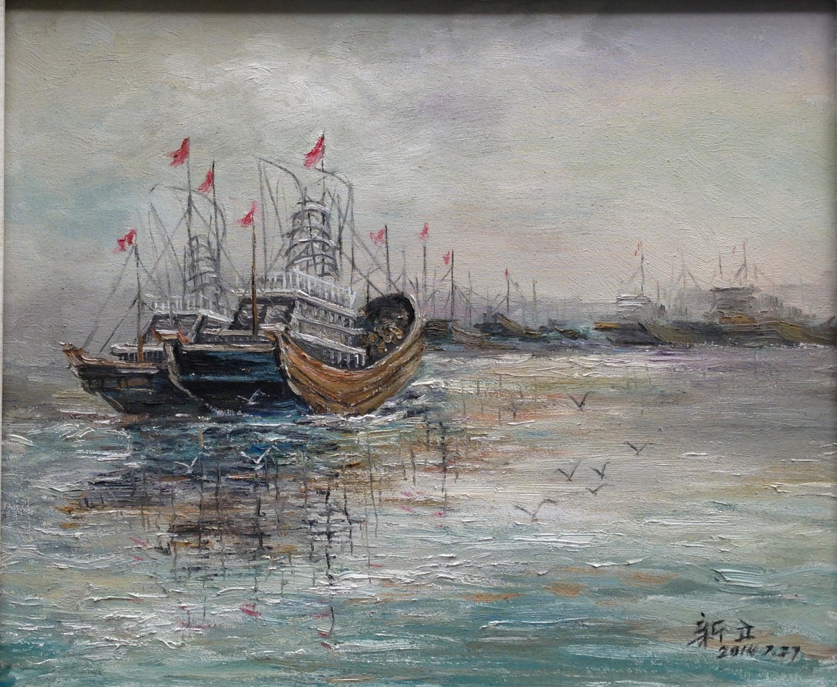 海邊漁船寫生50x60cm - 我的油畫 - 相冊 - 於新立 - 雅昌博客頻道